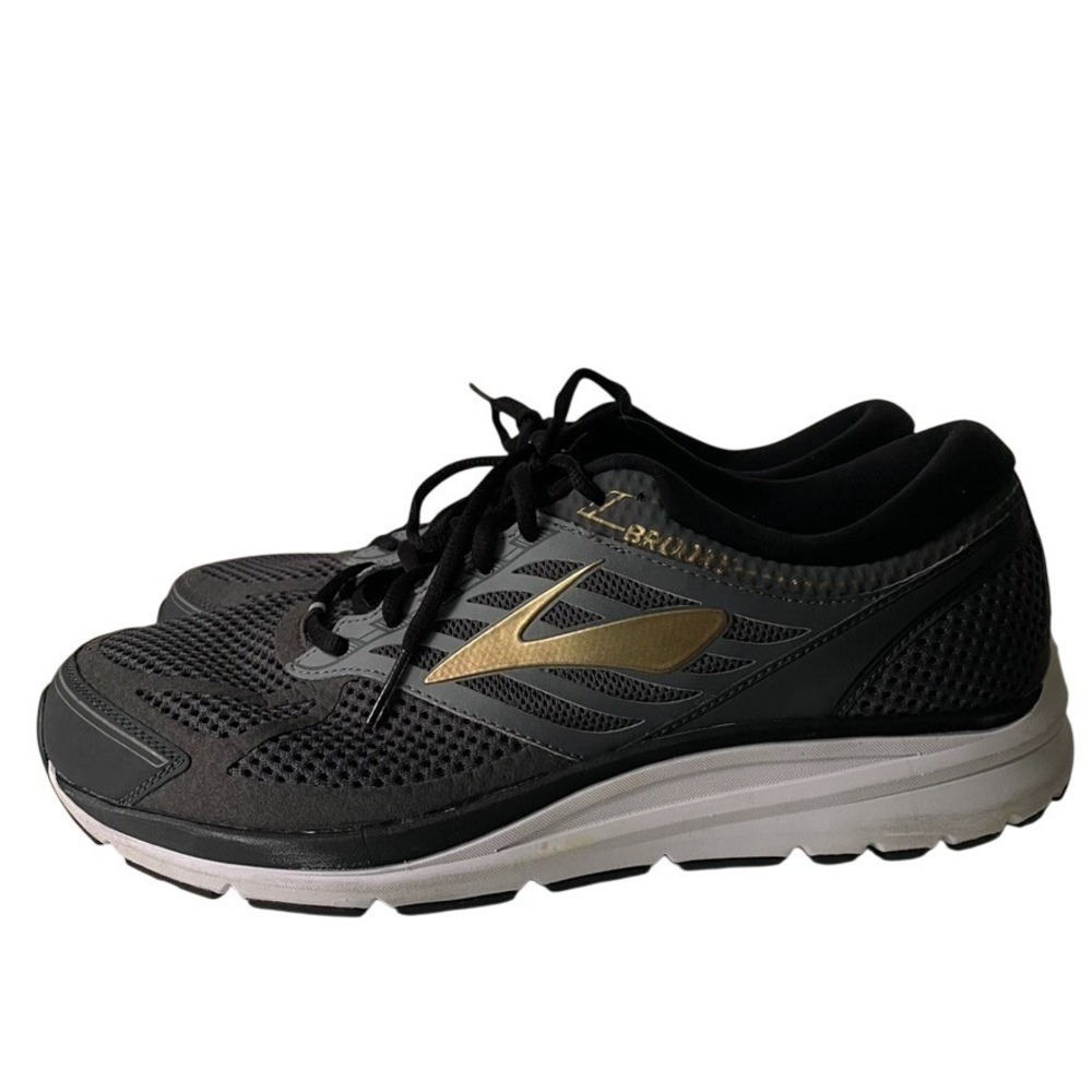 Brooks Addiction 13 Men's Size 13 2E Wide Black Gold Running Shoes